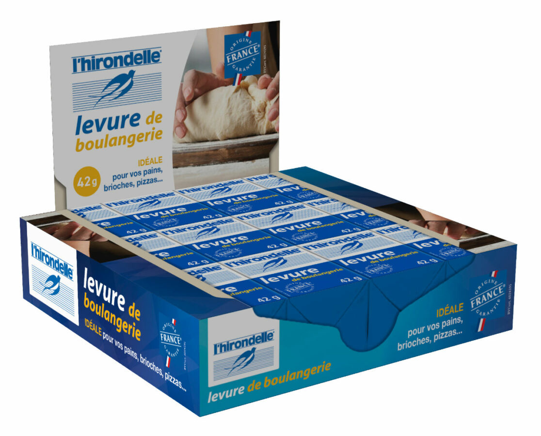 Nouvelles barquettes de présentation des cubes 42g de levure fraiche par Lesaffre